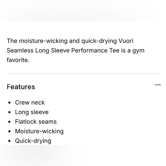 Vuori Seamless Men's Long Sleeve Current Tech Performance Tee - Picture 8 of 8